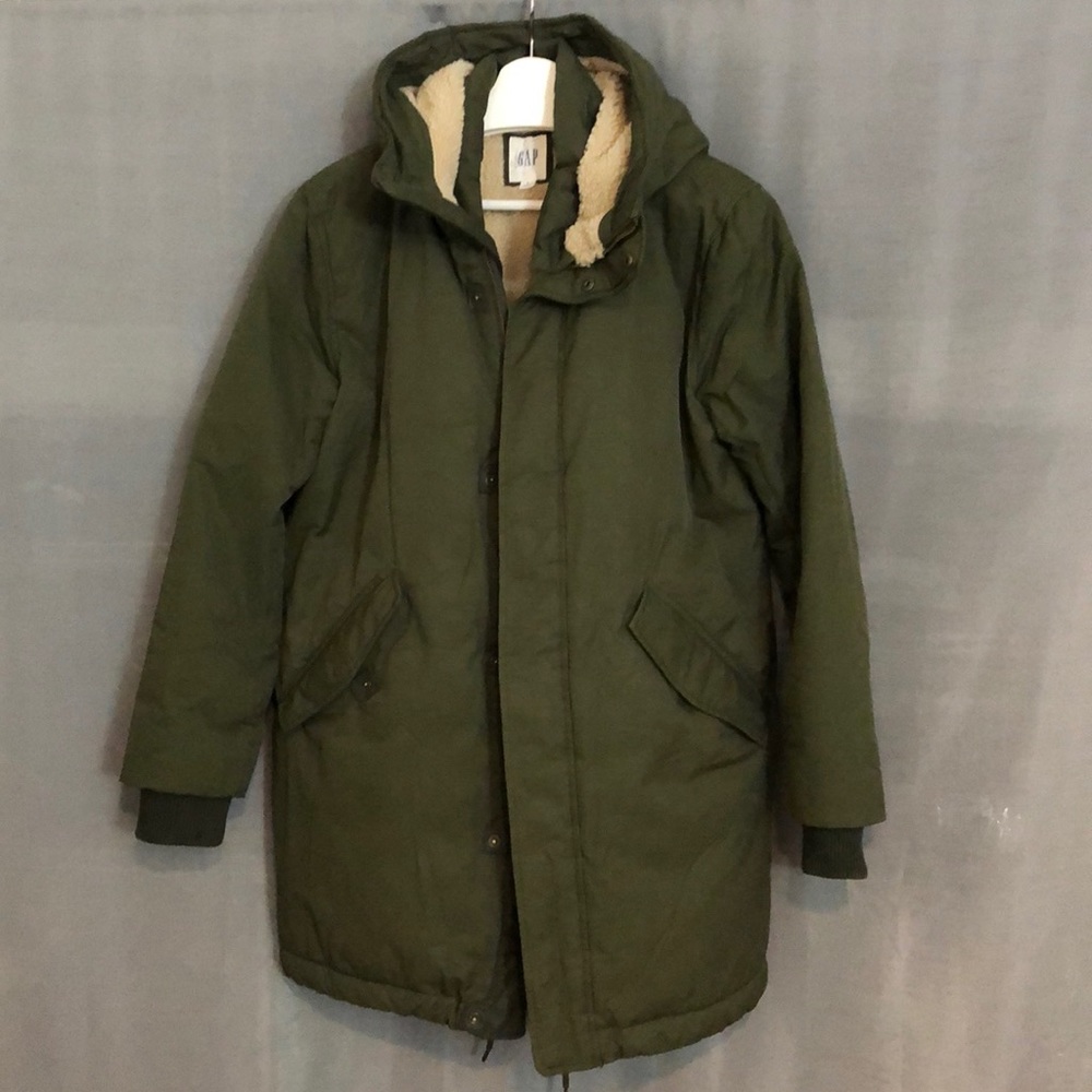 GAP fishtail parka, Sherpa lining